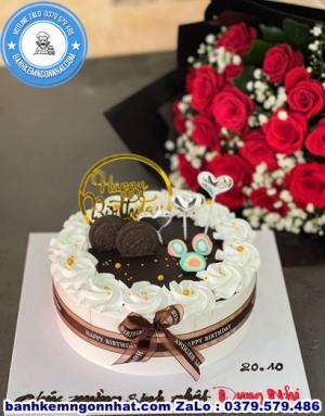 Combo Bánh Kem Và Hoa Tươi 64